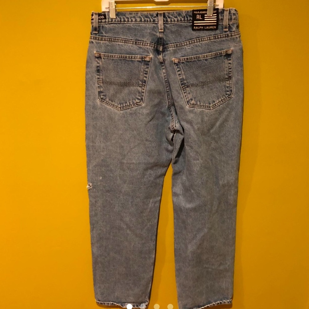 Vintage Polo Ralph Lauren Jeans w Black Flag - 33x32